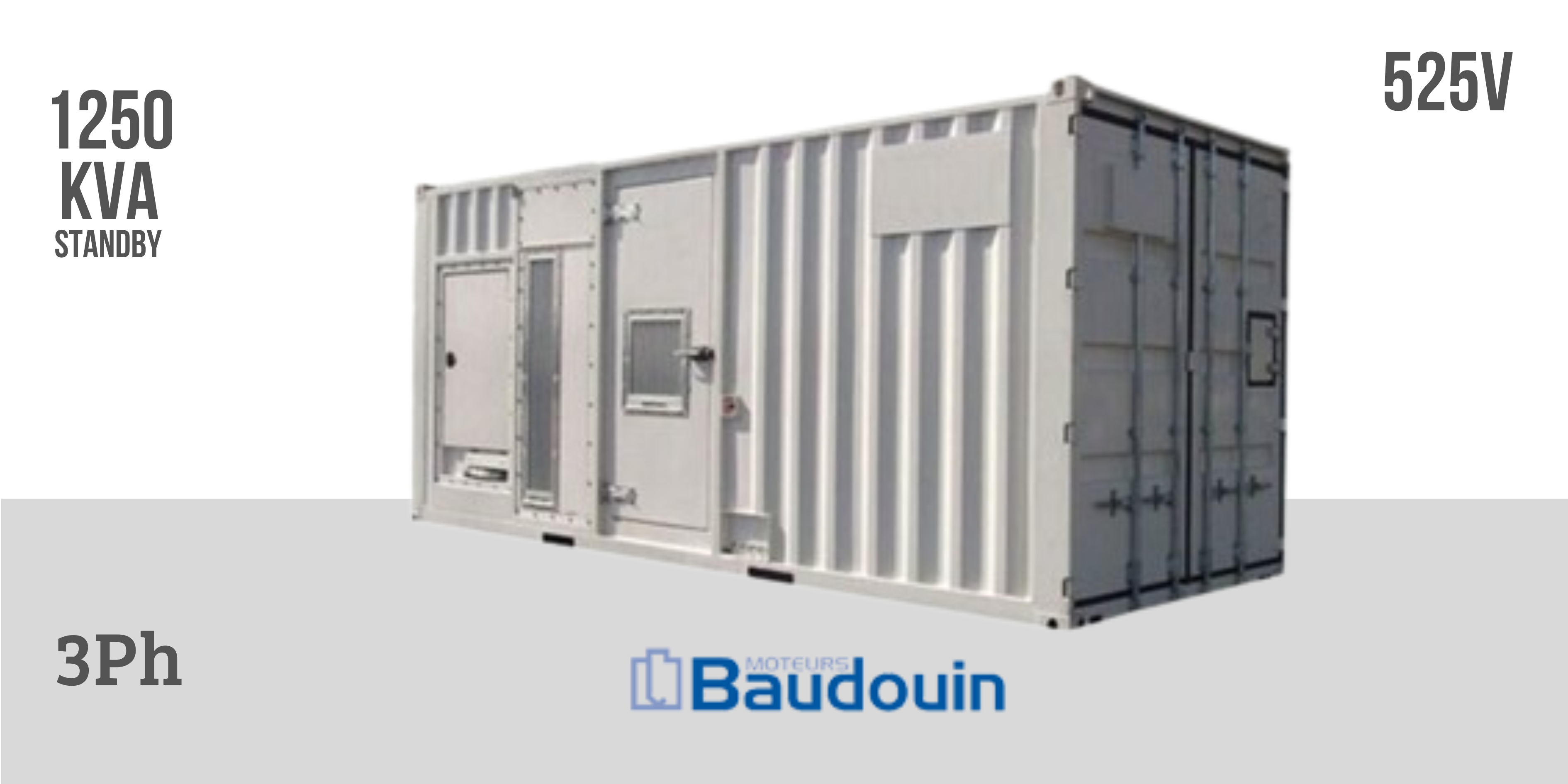 1250 Baudouin Diesel Generator